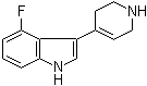 structure of CAS# 185255-80-5, 4-氟-3-(1,2,3,6-四氢-4-吡啶基)-1H-吲哚