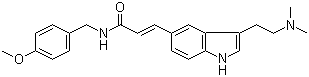 structure of CAS# 185259-85-2, 3-[3-[2-二甲基氨基乙基]-1H-吲哚-5-基]-N-[4-甲氧基苄基]丙烯酰胺