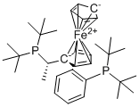 structure of CAS# 1854067-71-2, (S)-1-[(S)-1-(二叔丁基膦基)乙基]-2-[2-(二叔丁基膦基)苯基]二茂铁
