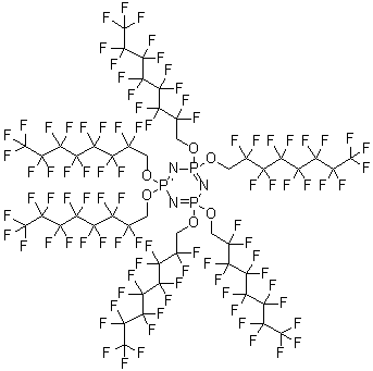structure of CAS# 186043-52-7, 2,2,4,4,6,6-六氢-2,2,4,4,6,6-六[(2,2,3,3,4,4,5,5,6,6,7,7,8,8,8-十五氟辛基)氧基]-1,3,5,2,4,6-三氮杂三磷杂苯