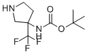 structure of CAS# 186203-13-4, 叔-丁基[3-(三氟甲基)吡咯烷-3-基]氨基甲酸酯
