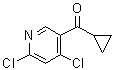 structure of CAS# 1863098-74-1, 环丙基(4,6-二氯吡啶-3-基)甲酮