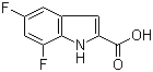 structure of CAS# 186432-20-2, 5,7-Difluoroindole-2-carboxylic acid