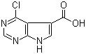 structure of CAS# 186519-92-6, 4-氯-7H-吡咯并[2,3-d]嘧啶-5-甲酸