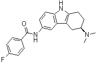 structure of CAS# 186544-26-3, (R)-N-[3-(二甲基氨基)-2,3,4,9-四氢-1H-咔唑-6-基]-4-氟苯甲酰胺