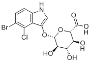 structure of CAS# 18656-89-8, 5-溴-4-氯-3-吲哚基beta-d-葡糖苷酸