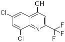 structure of CAS# 18706-23-5, 6,8-Dichloro-2-(trifluoromethyl)quinolin-4-ol