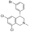 structure of CAS# 1870821-29-6, (S)-4-(3-bromophenyl)-6,8-dichloro-2-methyl-1,2,3,4-tetrahydroisoquinoline