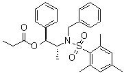 structure of CAS# 187324-67-0, 2,4,6-三甲基-N-[(1R,2S)-1-甲基-2-(1-氧代丙氧基)-2-苯基乙基]-N-(苯基甲基)苯磺酰胺
