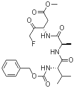 structure of CAS# 187389-52-2, N-[苄氧羰基]-L-缬氨酰基-N-[(1S)-3-氟-1-(2-甲氧基-2-氧代乙基)-2-氧代丙基]-L-丙氨酰胺