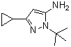 structure of CAS# 187795-43-3, 5-氨基-3-环丙基-1-叔丁基吡唑