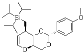 CAS 登录号：187879-14-7, 1,5-脱水-2-脱氧-4,6-O-[(R)-(4-甲氧基苯基)亚甲基]-3-O-[三(1-甲基乙基)硅烷基]-D-阿拉伯-己-1-烯糖