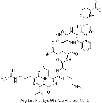 CAS # 187987-68-4, L-Arginyl-L-leucyl-L-methionyl-L-lysyl-L-glutaminyl-L-alpha-aspartyl-L-phenylalanyl-L-seryl-L-valine