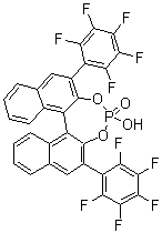 CAS 登录号：1882075-20-8, (11bS)-4-羟基-2,6-二(2,3,4,5,6-五氟苯基)-二萘并[2,1-d:1',2'-f][1,3,2]二氧杂磷杂卓 4-氧化物