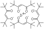 structure of CAS# 18865-74-2, Tetrakis(dipivaloylmethanato)zirconium
