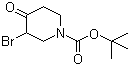 structure of CAS# 188869-05-8, 3-溴-4-氧代哌啶-1-羧酸叔丁酯