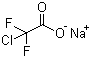 二氟氯乙酸钠分子结构 (CAS 1895-39-2)