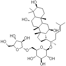 CAS # 189513-26-6, Ginsenoside F5, Chikusetsusaponin L8, (3beta,6alpha,12beta)-3,6,12-Trihydroxydammar-24-en-20-yl 6-O-alpha-L-arabinofuranosyl-beta-D-glucopyranoside
