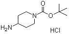 structure of CAS# 189819-75-8, 4-Aminopiperidine-1-carboxylic acid tert-butyl ester hydrochloride