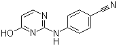 structure of CAS# 189956-45-4, 4-[(4-Hydroxy-2-pyrimidinyl)amino]benzonitrile