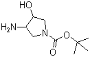 structure of CAS# 190141-99-2, 3-氨基-4-羟基-1-吡咯烷羧酸叔丁酯