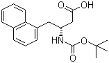 structure of CAS# 190190-49-9, Boc-(R)-3-Amino-4-(1-naphthyl)butyric acid