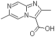 structure of CAS# 190381-50-1, 2,6-二甲基咪唑并[1,2-a]吡嗪-3-羧酸