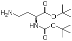 structure of CAS# 190447-69-9, (S)-2-叔丁氧羰基氨基-4-氨基丁酸叔丁酯
