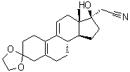CAS # 190662-30-7, (17alpha)-3,3-[1,2-Ethanediylbis(oxy)]-17-hydroxy-19-norpregna-5(10),9(11)-diene-21-nitrile