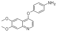 structure of CAS# 190728-25-7, 4-[(6,7-二甲氧基喹啉-4-基)氧基]苯胺