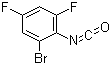 structure of CAS# 190774-48-2, 异氰酸 2-溴-4,6-二氟苯酯