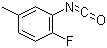 structure of CAS# 190774-50-6, 2-氟-5-甲基苯基异氰酸酯
