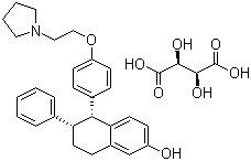 Lasofoxifene tartrate molecular structure (CAS 190791-29-8)