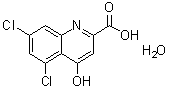 structure of CAS# 190908-40-8, 5,7-二氯-4-羟基-2-喹啉羧酸一水合物