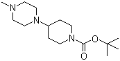 structure of CAS# 190964-91-1, 4-(4-甲基-1-哌嗪基)-1-哌啶甲酸叔丁酯