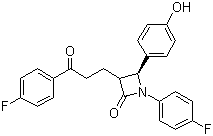 structure of CAS# 191330-56-0, (3R,4S)-1-(4-Fluorophenyl)-3-[3-(4-fluorophenyl)-3-oxopropyl]-4-(4-hydroxyphenyl)azetidin-2-one