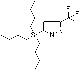 structure of CAS# 191606-78-7, 1-甲基-5-(三丁基锡烷基)-3-(三氟甲基)-1H-吡唑