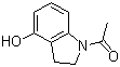 1-(2,3-Dihydro-4-hydroxy-1H-indol-1-yl)ethanone molecular structure (CAS 192061-82-8)