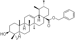 CAS 登录号：192211-41-9, 乌索酸苄酯, (3beta)-3-羟基乌苏-12-烯-28-酸苄酯