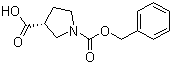 structure of CAS# 192214-06-5, (R)-1-N-Cbz-吡咯烷-3-甲酸