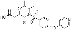 CAS # 192329-42-3, Prinomastat, (S)-2-[(Hydroxyamino)methyl]-5,6-dimethyl-4-(4-pyridin-4-yloxyphenyl)sulfonylmorpholine-3-thione