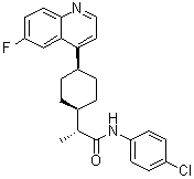 CAS # 1923833-60-6, cis-(alphaR)-N-(4-Chlorophenyl)-4-(6-fluoro-4-quinolinyl)-alpha-methylcyclohexaneacetamide