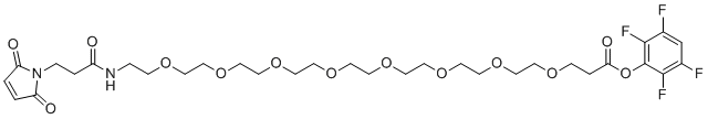 CAS # 1924596-31-5, Mal-amido-PEG8-TFP ester, (2,3,5,6-tetrafluorophenyl) 3-[2-[2-[2-[2-[2-[2-[2-[2-[3-(2,5-dioxopyrrol-1-yl)propanoylamino]ethoxy]ethoxy]ethoxy]ethoxy]ethoxy]ethoxy]ethoxy]ethoxy]propanoate