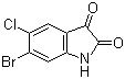 structure of CAS# 192799-05-6, 6-溴-5-氯-1H-吲哚-2,3-二酮