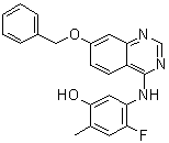 structure of CAS# 193001-14-8, 4-Fluoro-2-methyl-5-[[7-(phenylmethoxy)-4-quinazolinyl]amino]phenol