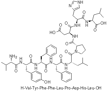 CAS 登录号：193401-35-3, L-缬氨酰-L-酪氨酰-L-苯丙氨酰-L-苯丙氨酰-L-亮氨酰-L-脯氨酰-L-alpha-天冬氨酰-L-组氨酰-L-亮氨酸