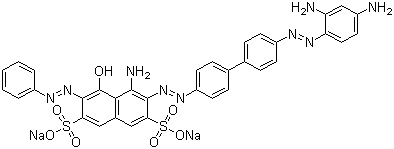 structure of CAS# 1937-37-7, Direct Black 38