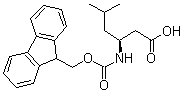 structure of CAS# 193887-44-4, (S)-3-[[(9H-Fluoren-9-ylmethoxy)carbonyl]amino]-5-methylhexanoic acid