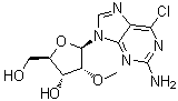 structure of CAS# 194034-59-8, 6-Chloro-9-(2-O-methyl-beta-D-ribofuranosyl)-9H-purin-2-amine