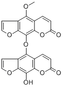 CAS # 194145-29-4, Rivulobirin B, 9-Hydroxy-4-[(4-methoxy-7-oxo-7H-furo[3,2-g][1]benzopyran-9-yl)oxy]-7H-furo[3,2-g][1]benzopyran-7-one